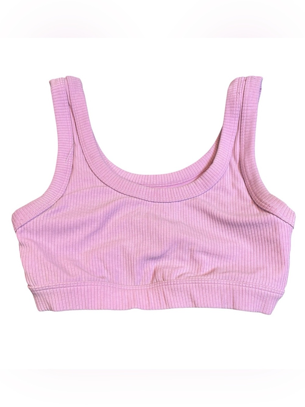 Alo Yoga Ribbed Wellness Bra Pink Lavender Scoop Sports Bra Size Small S - Picture 4 of 13